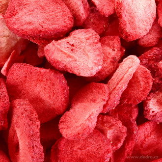 RUDÉ JAHODY | lyofilizované plátky, ovoce sušené mrazem | 50 g