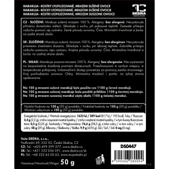 EXOTICKÁ MARAKUJA - lyofilizované kostky, ovoce sušené mrazem - 50 g